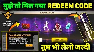 FREE FIRE WORLD SERIES REDEEM CODE | FREE FIRE REDEEM CODE TODAY | REDEEM CODE FREE FIRE