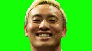 Kazuchika Okada smiling green screen