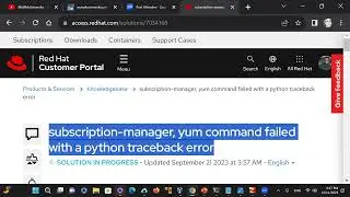 Fixed: subscription-manager, yum command failed with a python traceback error