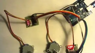 Modified accel stepper library for 28byj-48 geared step motors
