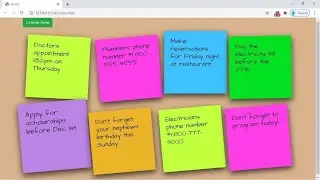 Sticky notes website using HTML Css and javascript| 