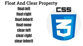 34 CSS FLOAT AND CLEAR PROPERTY |  float property in css | float property in css in English | CSS