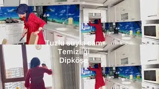 TUZLU SUYLA CAMLARI SİLDİM🙀MÜKEMMEL FİKİR👍/%keşfet