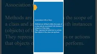 Method and its association with class?# 