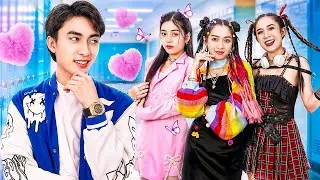Alt Vs Soft Vs Indie Girls Fall In Love With New Student! Dating Three Girls At Once!