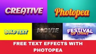 FREE Text Effects in Photopea | Photopea Tutorial