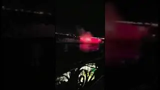 Водопад Ниагара, ночная подсветка, американской части и канадской.