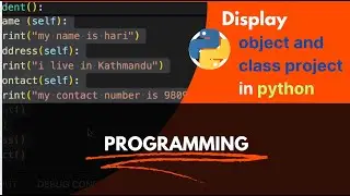 #Day25:-how to use objects and classes with python 🐍 | object oriented programming for the beginner