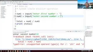 Python simple division operation for beginners | dividing numbers