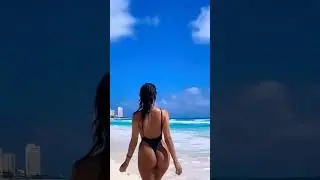 Beach walk with busty 