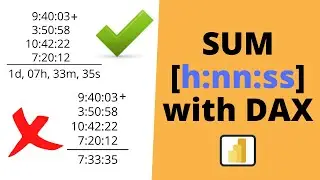 How to Sum Hours, Minutes, and Seconds with DAX in Power BI [h:nn:ss]