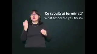 What School Did You Finish? / Ce şcoală ai terminat?