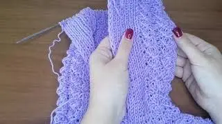Вязание джемпера для девочки спицами. Вяжем капюшон. Часть 3