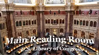 World Largest Library's Main Reading Room in the  US Library of Congress