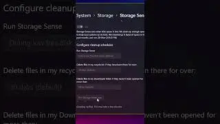 How to run Storage Sense Now in 