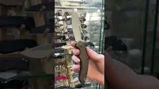 Складной нож Fox Sparrow Sandblast сталь 9Cr13MoV, рукоять Bronze Aluminium