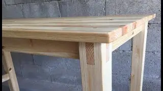 [Woodworking]  Making A Simple Style Wood Desk Joined With Dowels / [목공] 책상 만들기