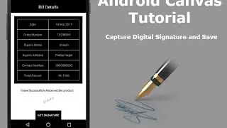 Android Canvas Tutorial - Capture Digital Signature and Save