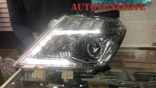 Фары на Nissan Patrol Y62 (10-17 год) с бегающим поворотом