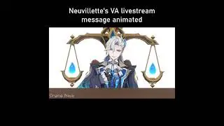 Neuvillette's livestream message animated #genshinimpact #neuvillette