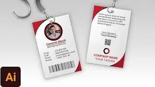 Professional ID Card Design in Adobe Illustrator | Make Company ID Card In Illustrator