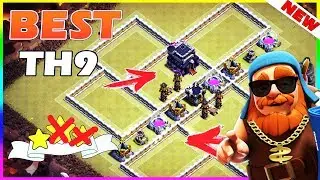 🔥КРУТЕЙШАЯ БАЗА ДЛЯ КВ TH9 2019! Защита от ТХ10 Clash of Clans