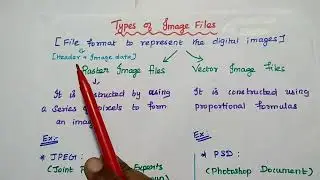 DIP - Image File Types - Digital Image Processing - CEC366