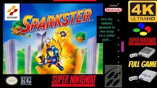 Sparkster [SNES] Gameplay Walkthrough FULL GAME [4K60ᶠᵖˢ🔴]