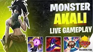 I Played A MONSTER Akali! - Wild Rift HellsDevil Plus Gameplay