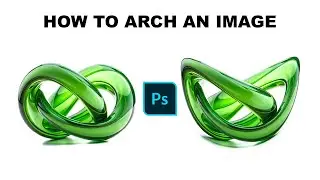 How to arch an image in photoshop