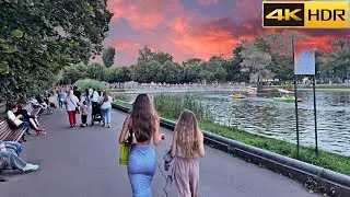 Moscow's Glorious Sunset Walk - 2024 🇷🇺 A Russian Autumn [4K HDR]