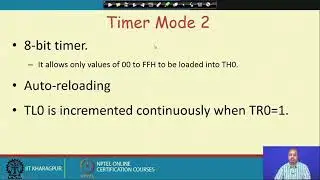 8051 Microcontroller(Contd.)10 #ch19sp #swayamprabha