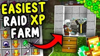 NEW EASIEST RAID XP FARM Minecraft Bedrock 1.21+!