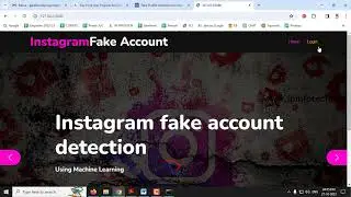 Fake Profile Detection on Social Networking Websites using Machine Learning | Python IEEE Project