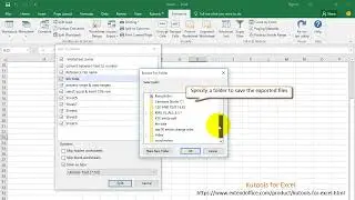 How to save, export multiple or all sheets to separate csv or text files in Excel?