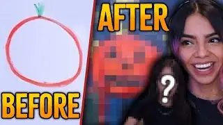 SWITCHING PAINTINGS EVERY 5 MIN Spooky Painting with Sister