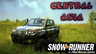 Mastering Snowrunner Central Asia discovered by  Khan 317 Sentinel with steering wheel