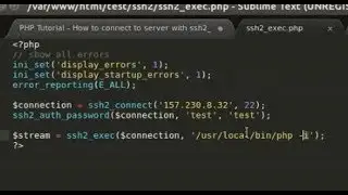 PHP Tutorial  - How to connect to server using ssh2_connect