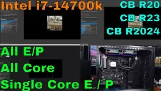 Intel i7-14700k Cinebench R20, R23, R2024