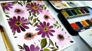 #howtopaint #looseflorals print on paper| #watercolorflorals ideas #painting ideas for beginners