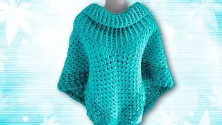 ✅Poncho crocheted. Crocheting for beginners