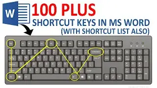 100 Plus Usable Shortcut Key in Ms Word || Word Important Shortcut Key |  Ms word shortcut keys list