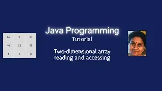 Lesson 53   2D Arrays - Part 2 -  Reading and accessing