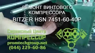РЕМОНТ винтового холодильного компрессора BITZER HSN 7451-60-40P / Repair screw compressor