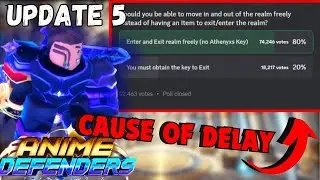 *NEW* Changes on Anime Defenders Update 5 | This might Cause the Delay!