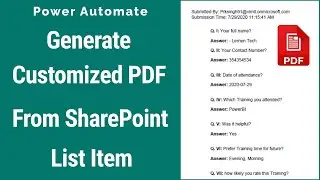 How to Generate Customized PDF From SharePoint List Item using Power Automate.