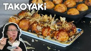 Takoyaki Octopus Balls / Complete Recipe : Octopus Cooking, Batter, Takoyaki Sauce, Tenkasu Flakes