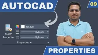 AutoCAD 2024 [Hindi] | Properties Toolbar | Autocad Tutorials For Beginners In Hindi