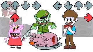 FNF Spooky Battle with Peppa Pig Characters | Friday Night Funkin' Animation