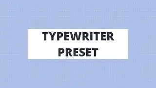 Making Typewriter effect in 1 minute | After Effects Using Presets